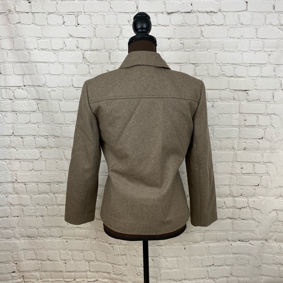 J CREW Camel WOOL Blend Short Lined Car Coat - Picture 3 of 8